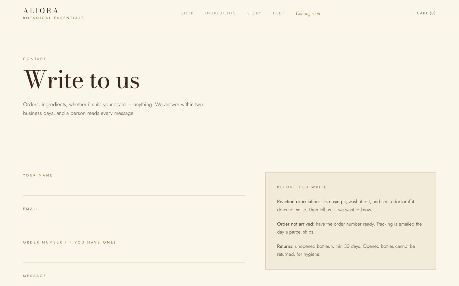 Website — Contact