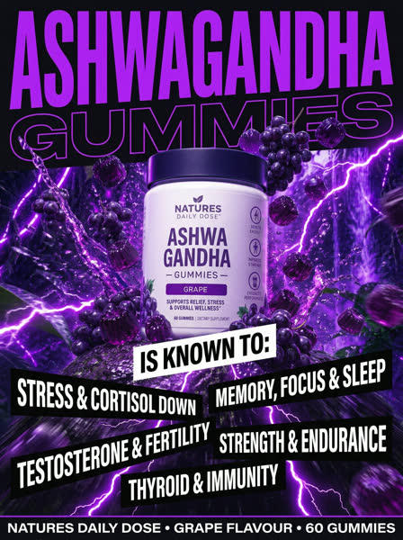 Ashwagandha advertisement — Brutalist