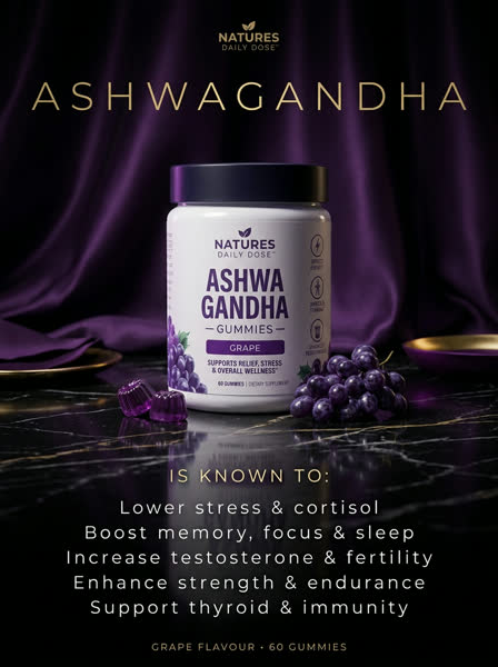 Ashwagandha advertisement — Luxe Noir
