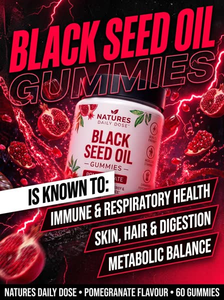 Black Seed Oil advertisement — Brutalist