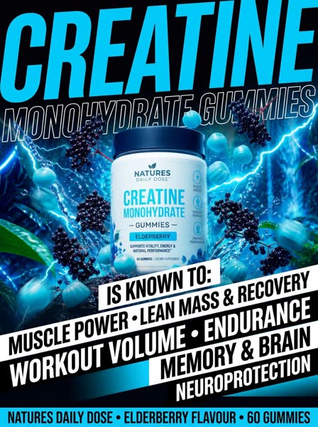 Creatine Monohydrate advertisement — Brutalist