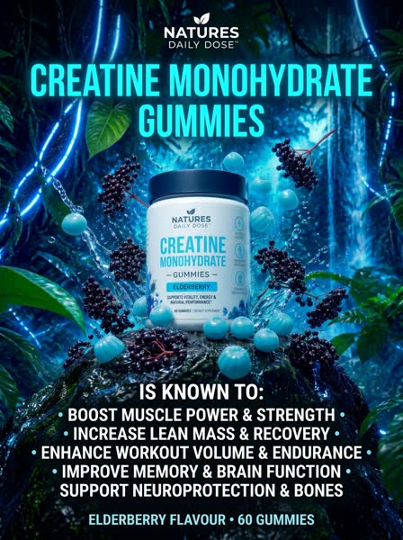 Creatine Monohydrate advertisement — Neon Jungle