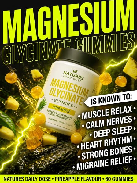 Magnesium Glycinate advertisement — Brutalist