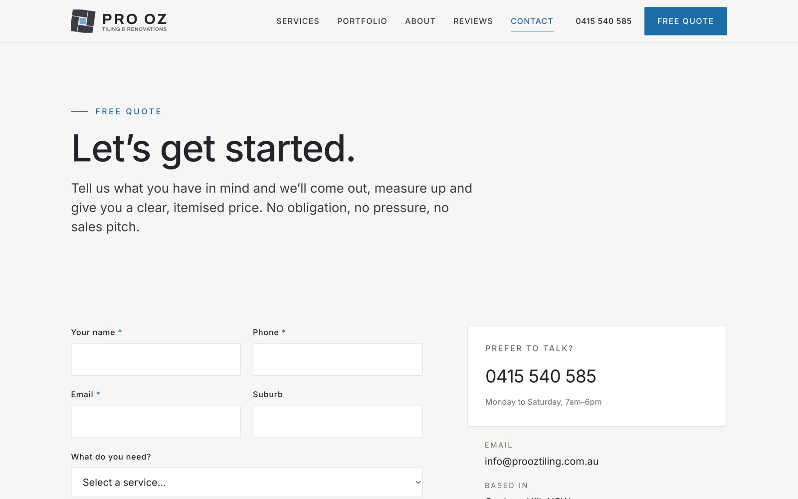 Website — Contact