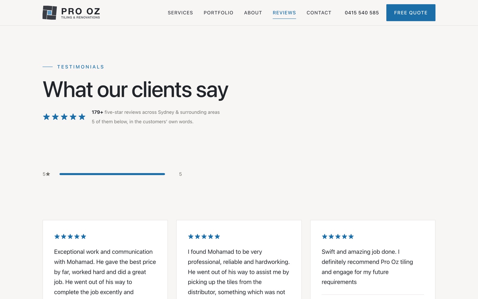 Website — Reviews