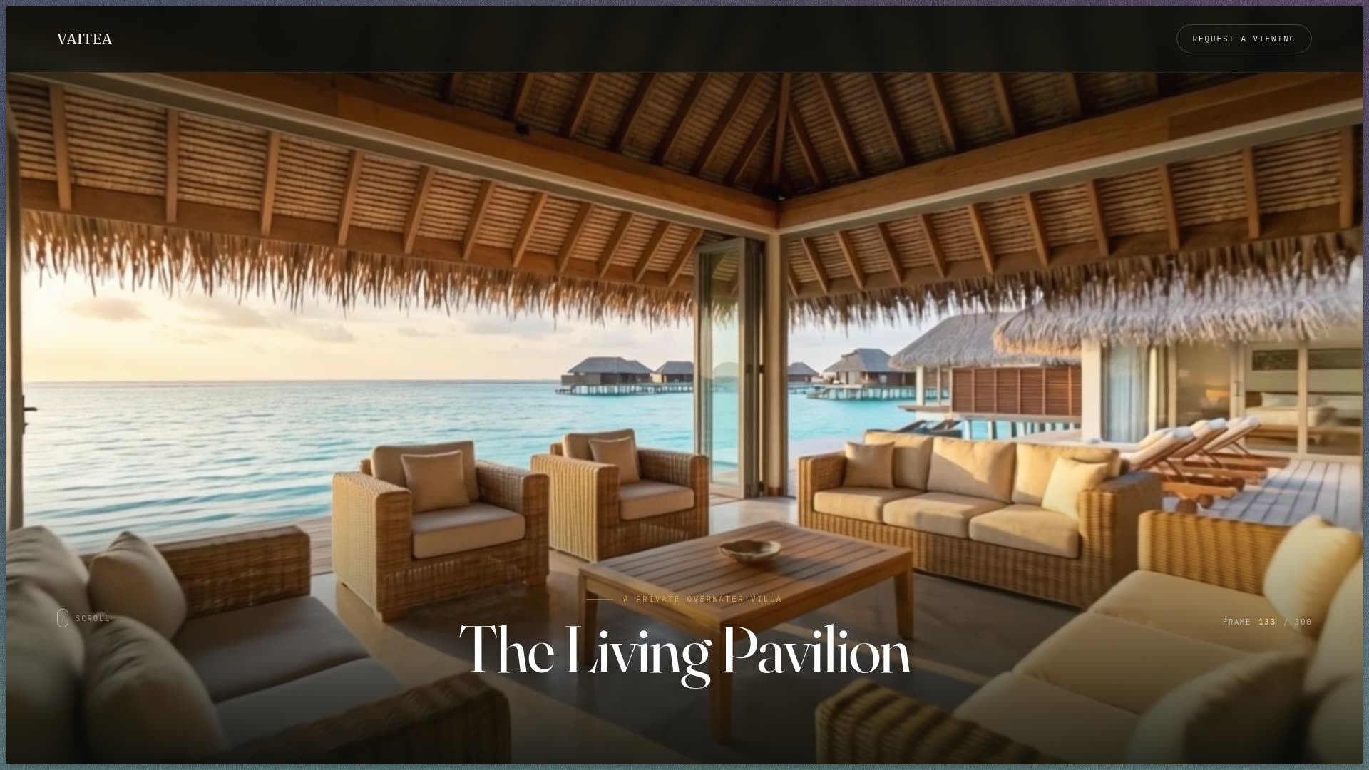 The terrace, over open water